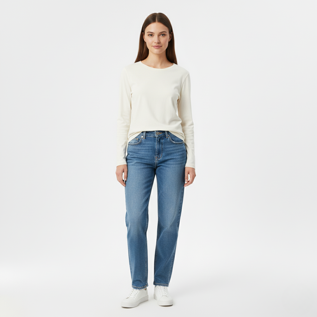 Long Sleeve Crew Neck Top